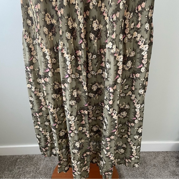 Vintage Sag Harbor Green Midi Skirt Fairycore Fairy Boho Bohemian Hippie Medium - Picture 4 of 6